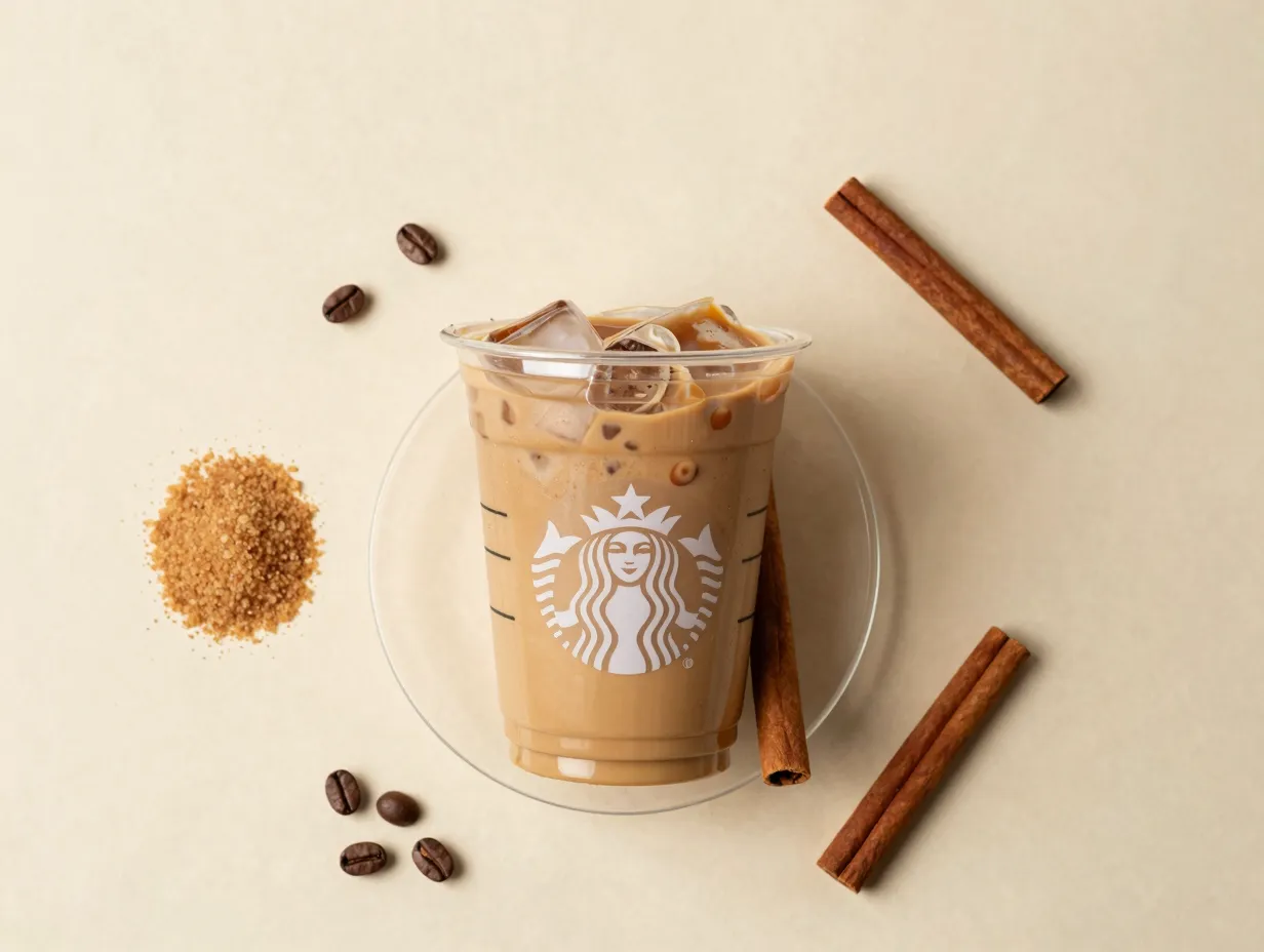 Iced brown sugar oat shaken espresso blonde cinnamon drink