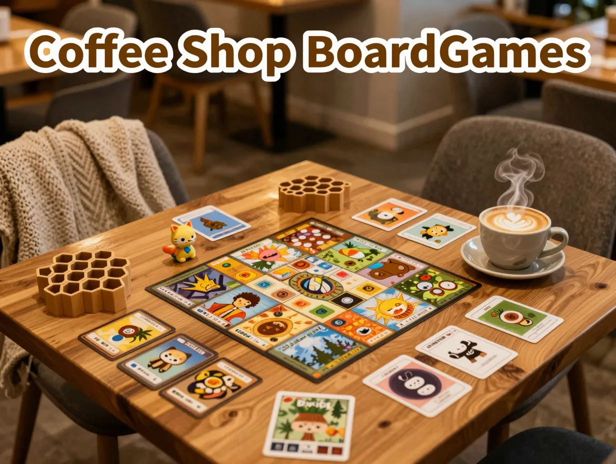 Hexagon tiles dixit cards sushi art critter figure cozy knit warm latte