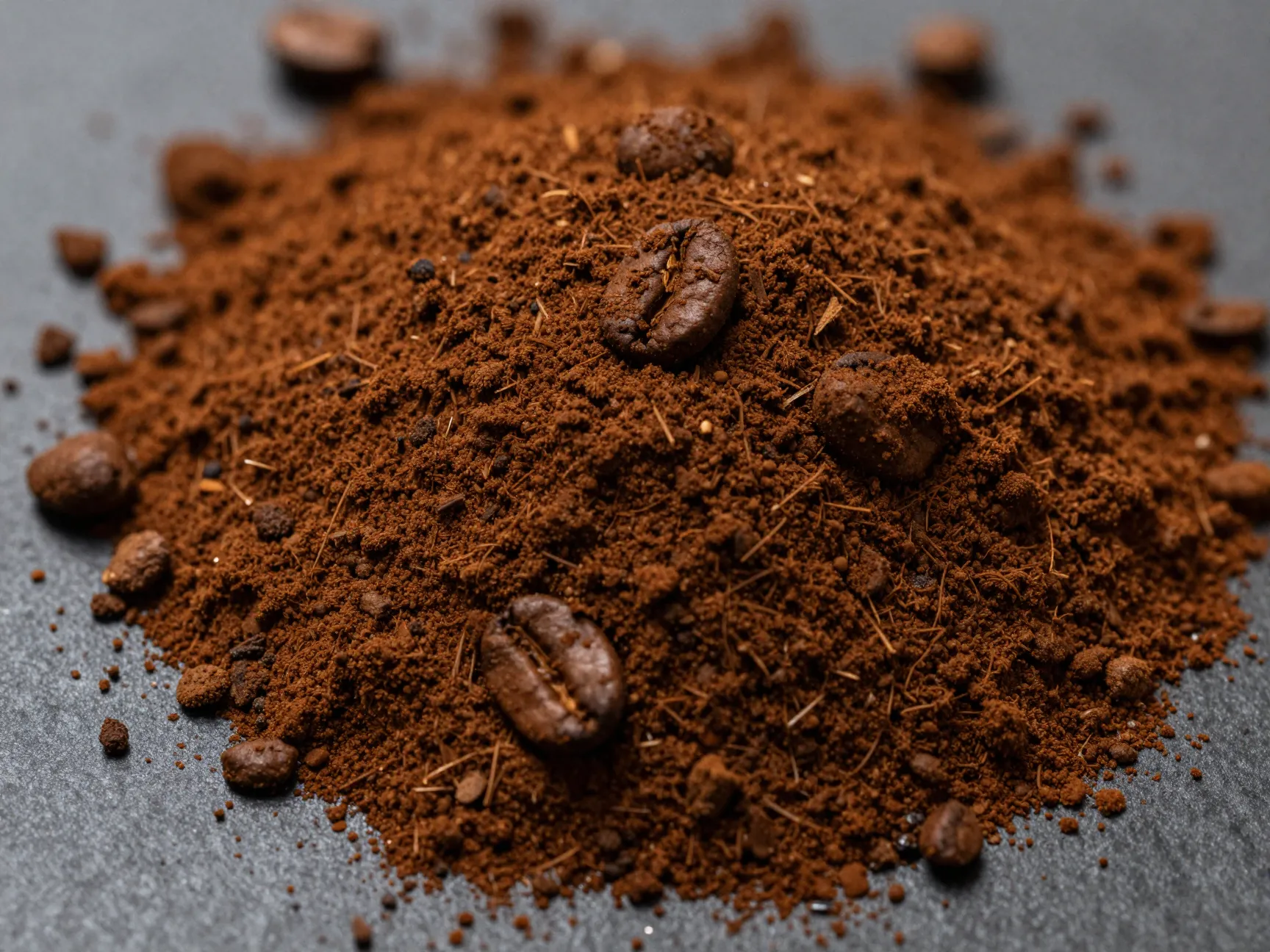 Inconsistent blade ground coffee mix with fine dust and large chunks