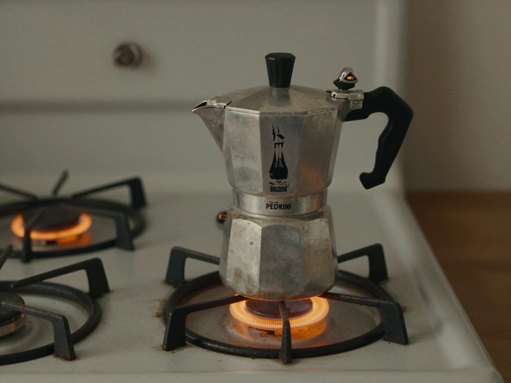 Pedrini aluminum moka pot as a simple affordable option on electric coil