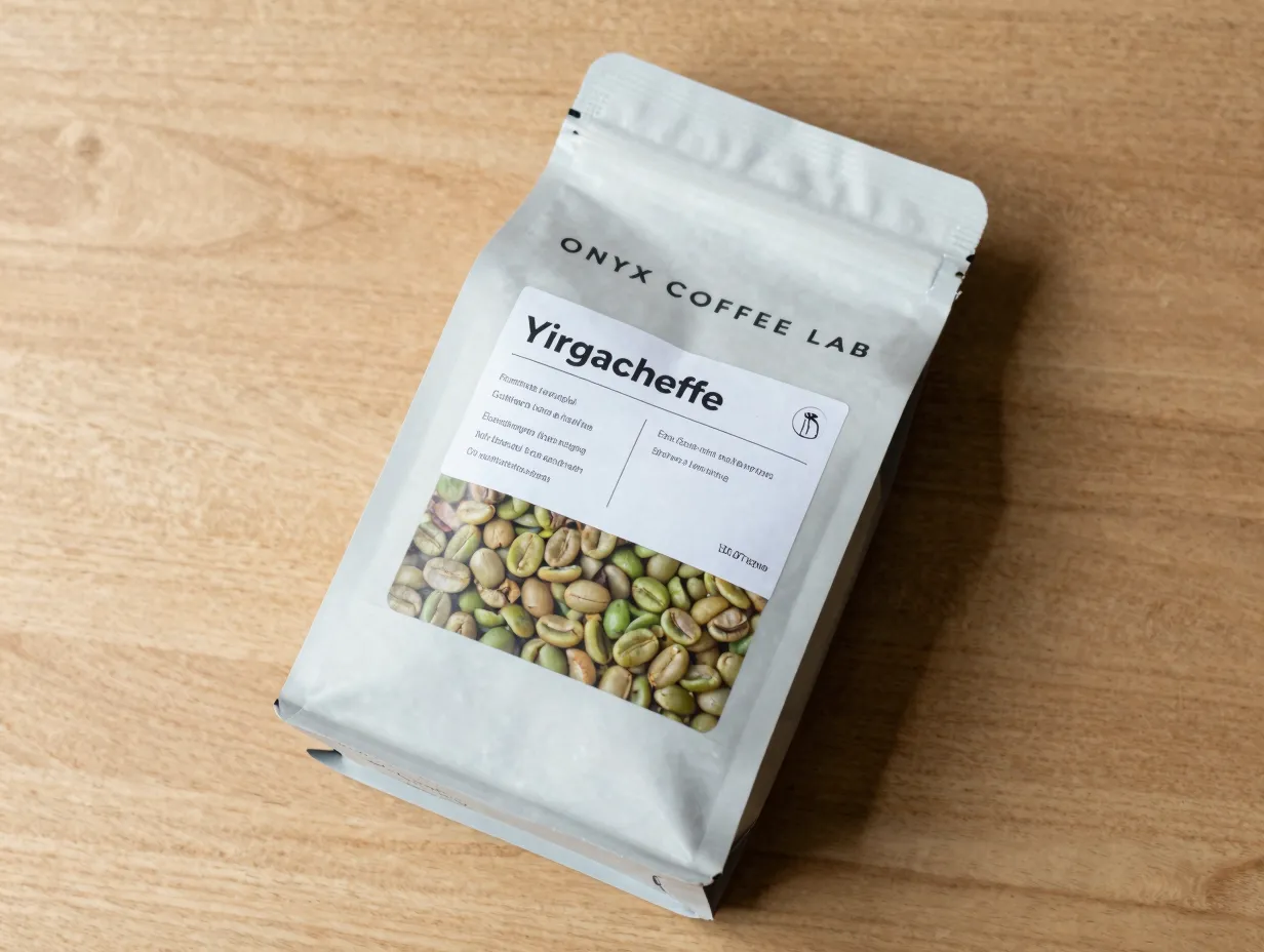 Sustainable award winning onyx coffee lab yirgacheffe bean bag