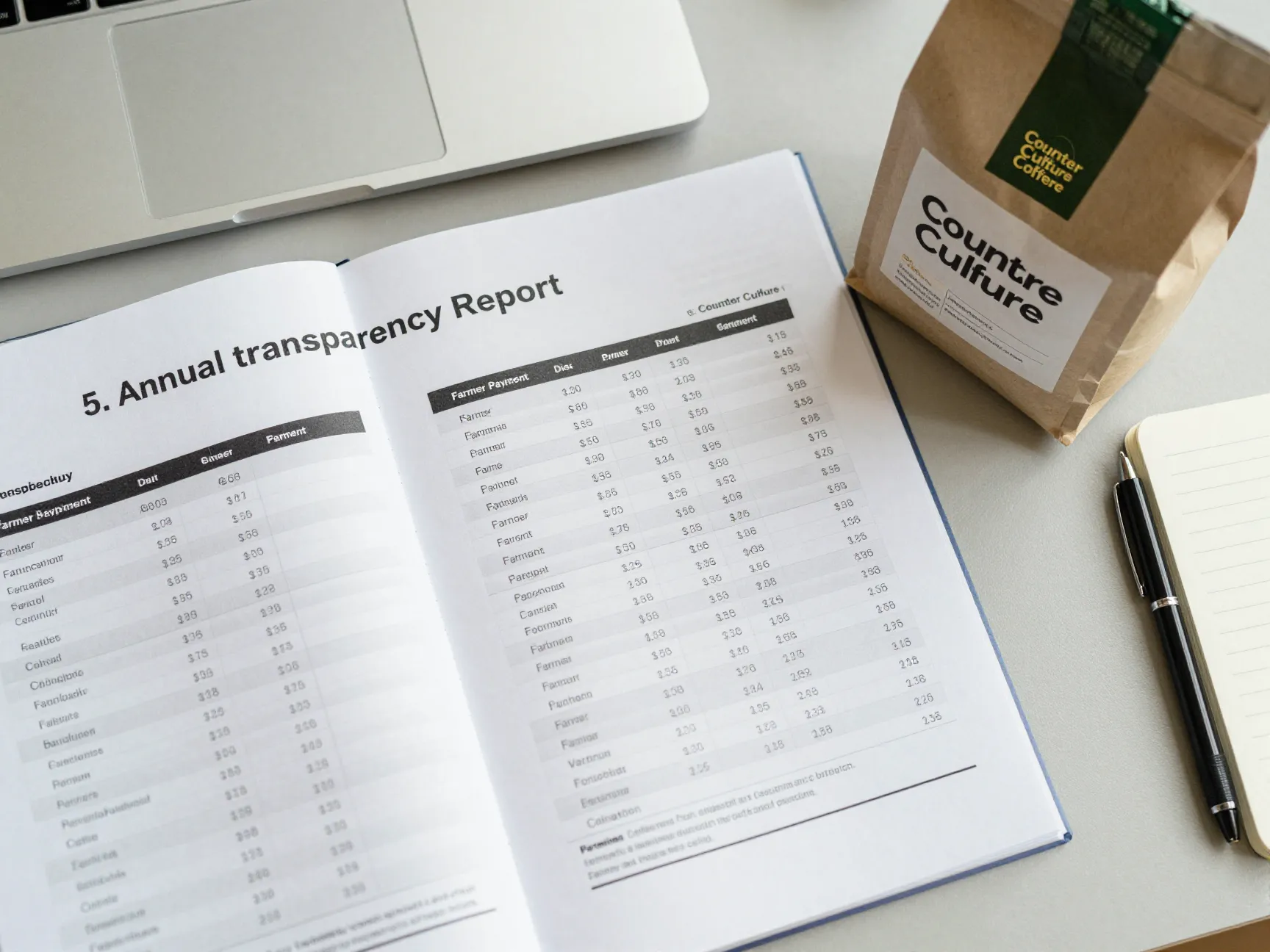 Counter culture coffee transparency report farmer payment data