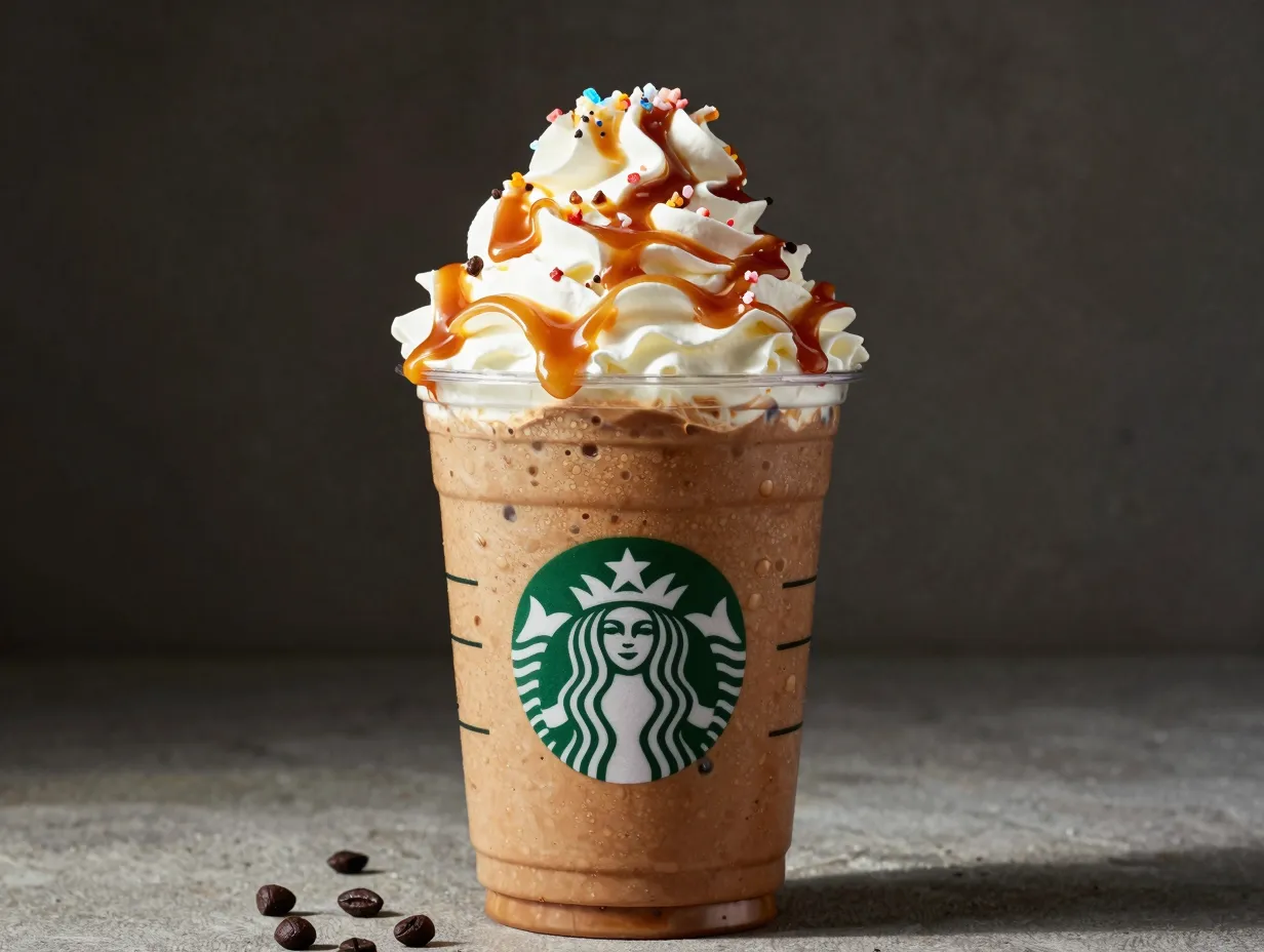 Ultra decadent diy caramel frappuccino overloaded with toppings