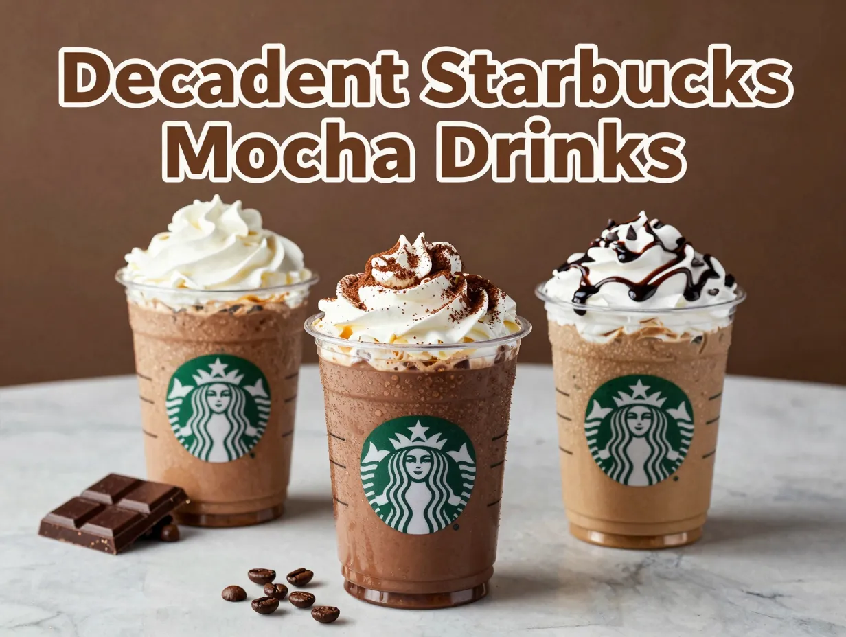Starbucks mocha trio classic macchiato frappuccino chocolate lovers