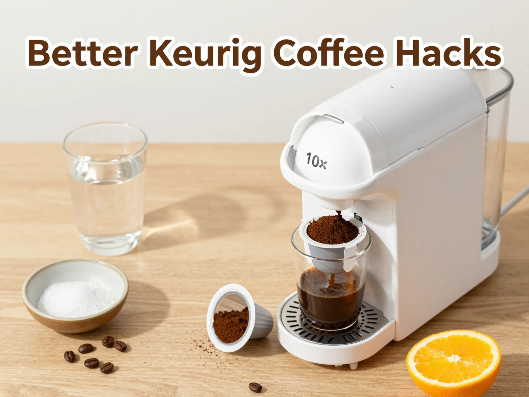 Keurig hacks filtered water reusable pod fresh grounds salt clean machine