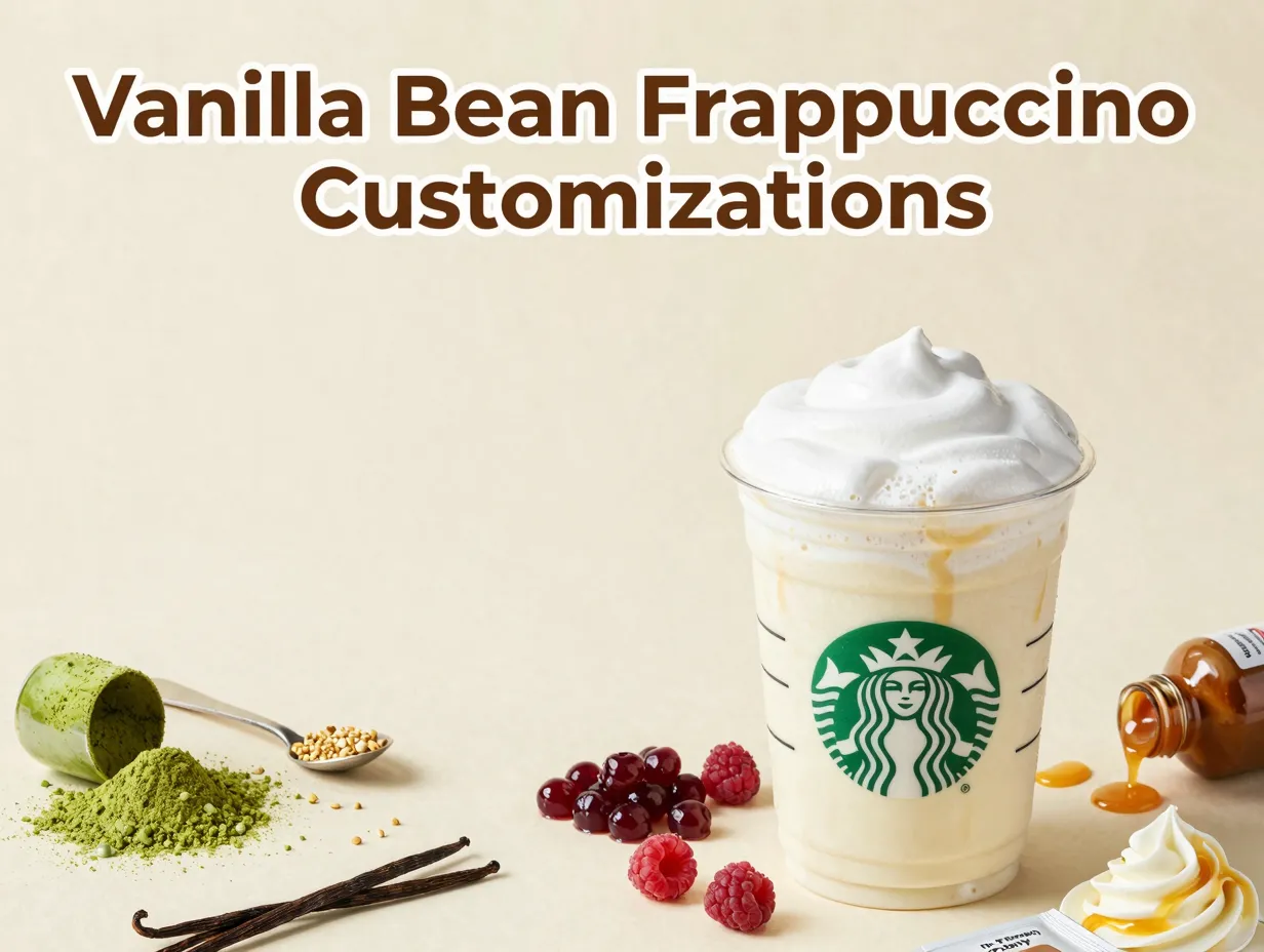 Vanilla frappuccino custom cold foam raspberry matcha caramel drizzle