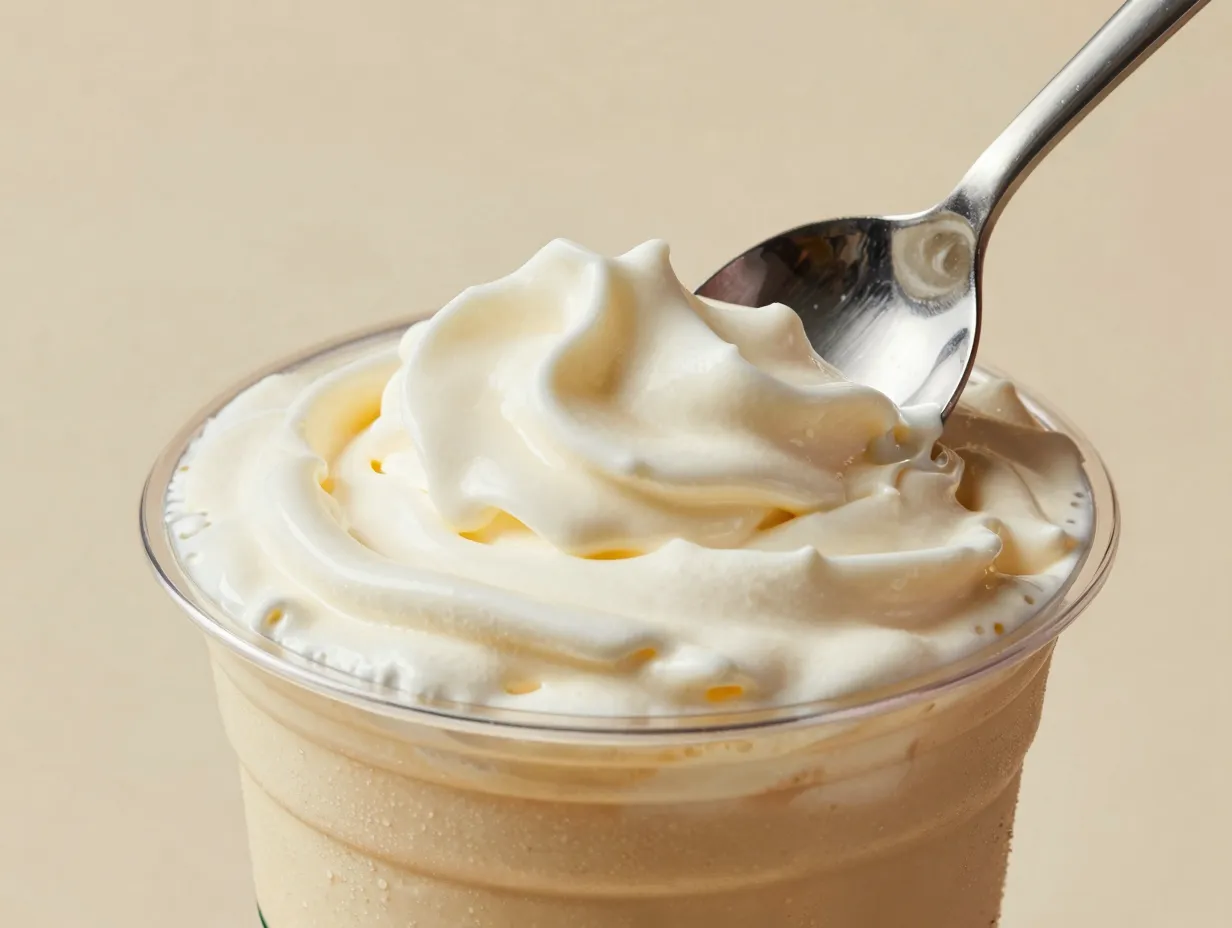 Vanilla sweet cream creates rich milkshake style frappuccino texture