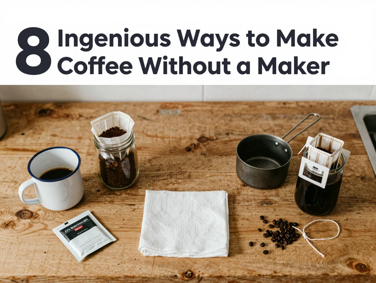 Mug jar paper towel saucepan cloth cold brew instant beans