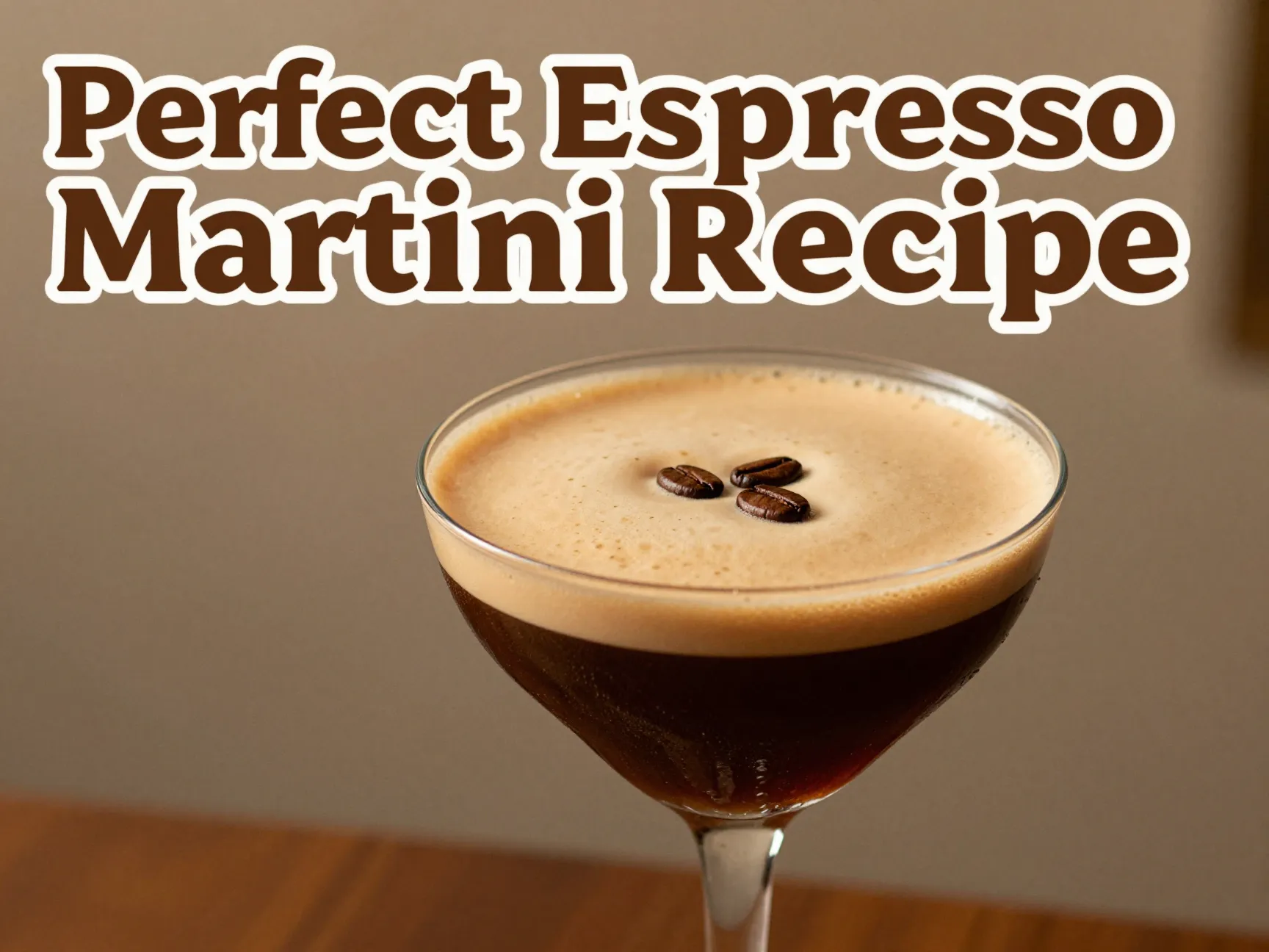 Glass foam beans essential espresso martini home bar