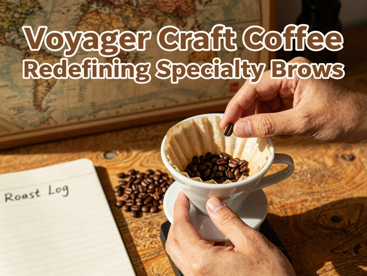 Artisan hands planting coffee bean onto ceramic pour over dripper