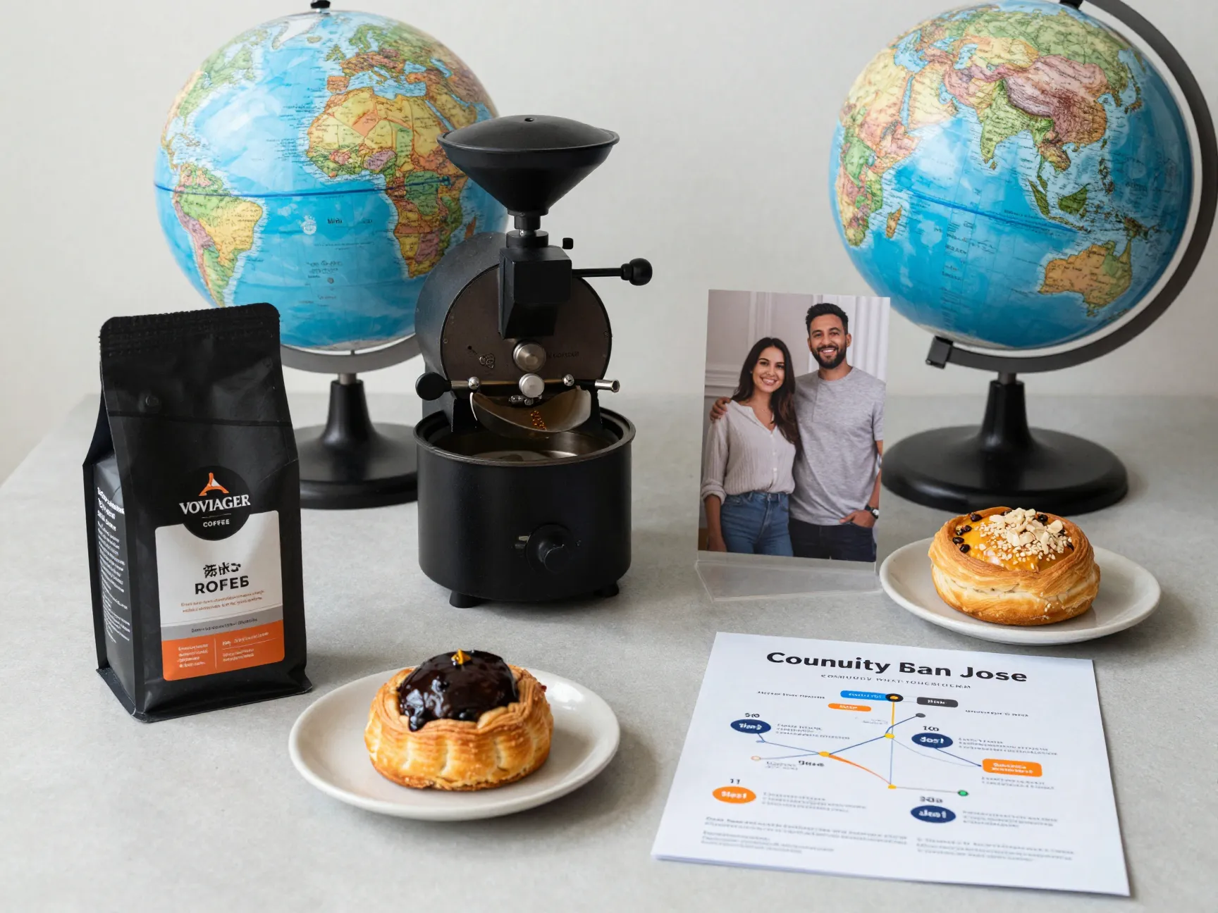 A comprehensive display of the voyager coffee standard and experience