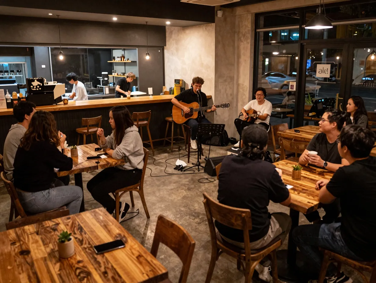 Community programming local musician open mic night event