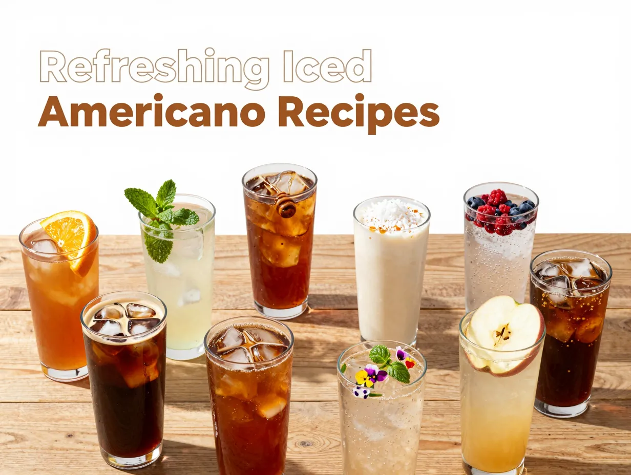Summer coffee americano recipes variations glasses table