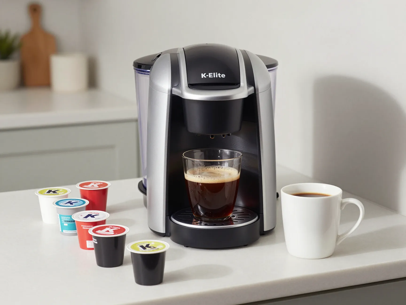 Keurig single serve coffee maker with multiple pods