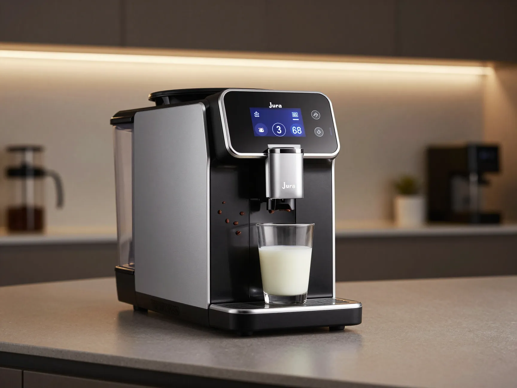 Premium automatic bean to cup machine with display