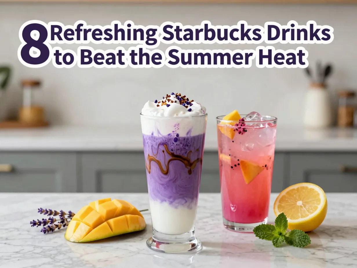 Ube mango refreshers starbucks summer heat beat
