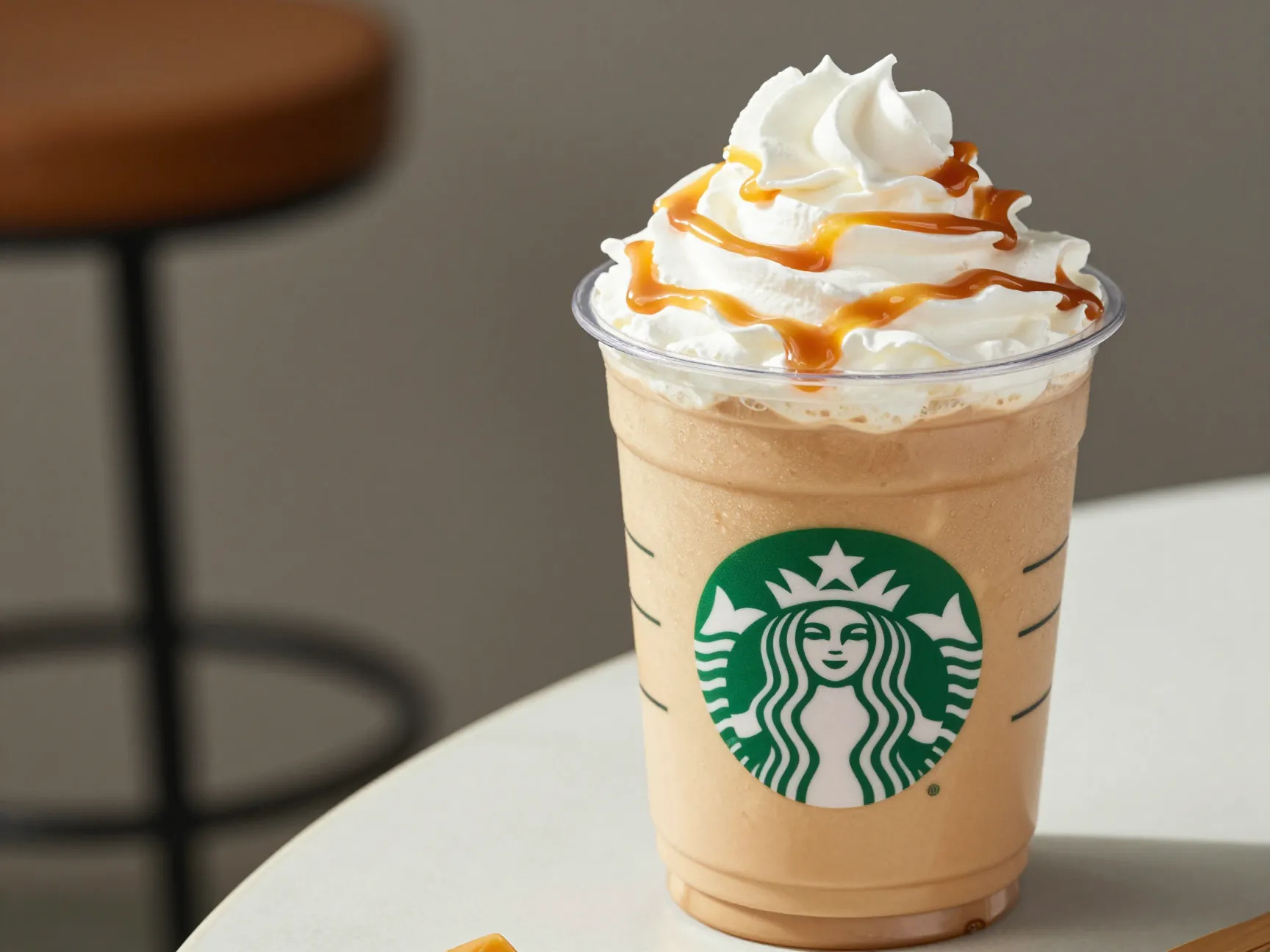 Grande caramel protein latte with whipped cream