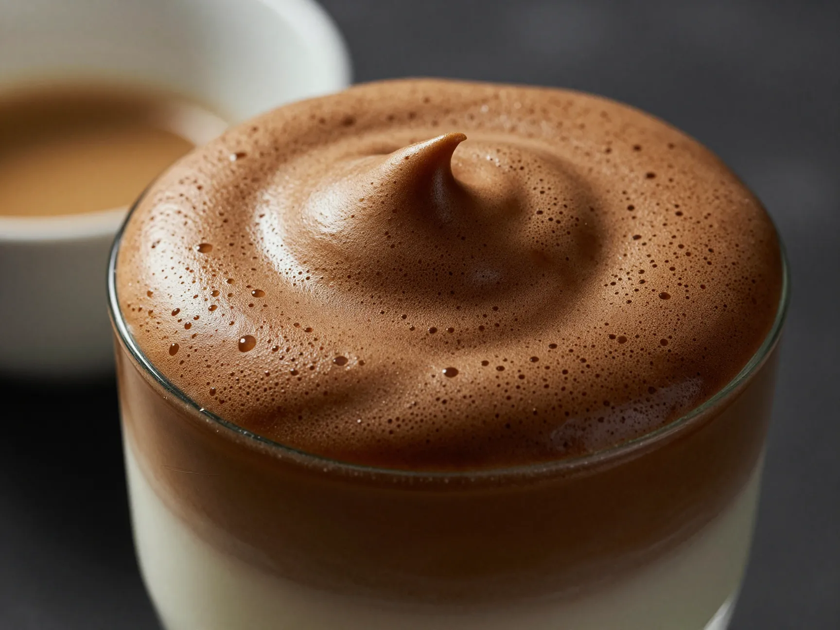 Bold sugar free dalgona foam served immediately