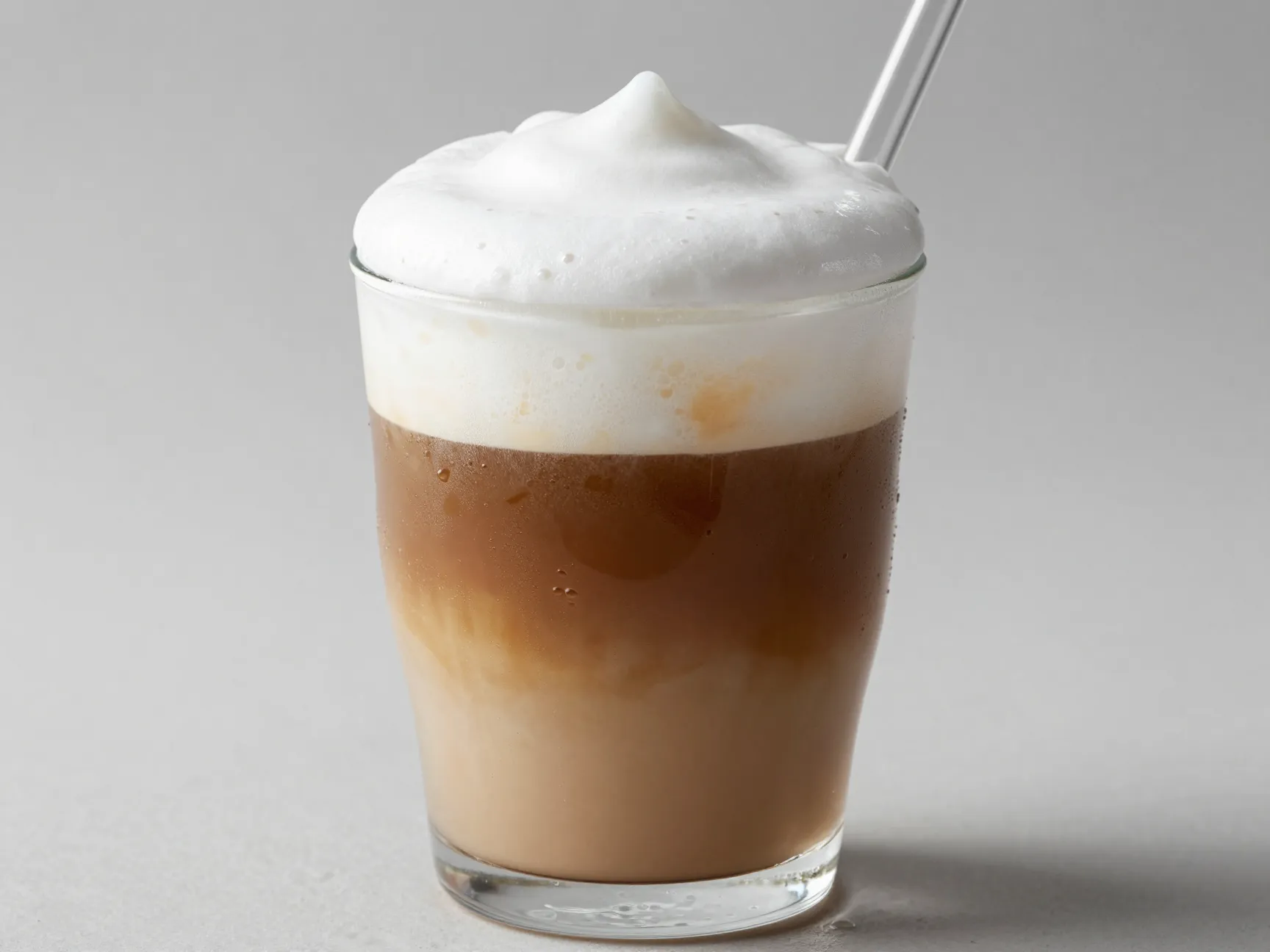 Vanilla sweet cream cold foam layered on latte