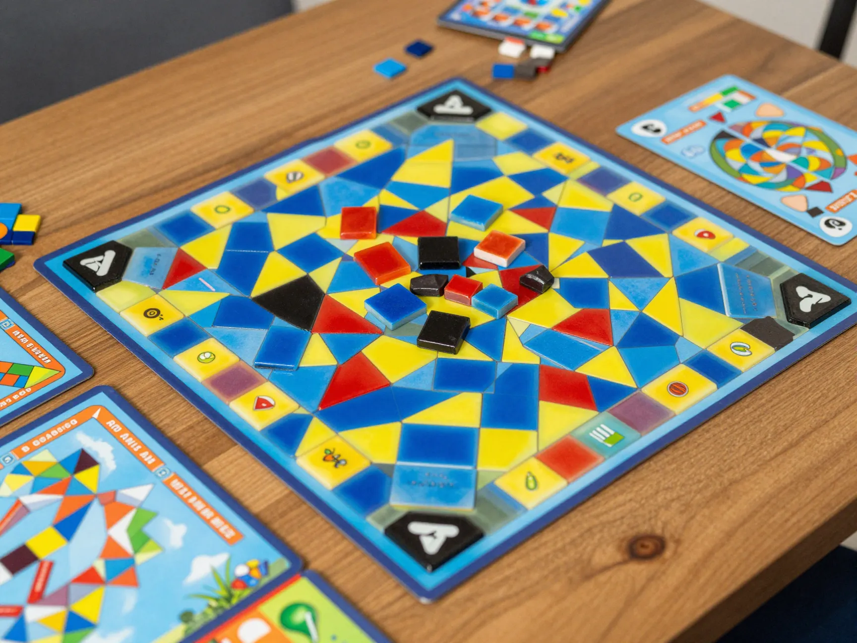 Azul board game colorful resin tiles on player boards