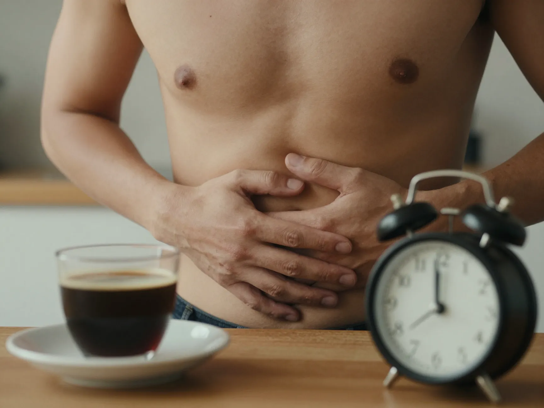 Coffee stimulating excess stomach acid on empty stomach