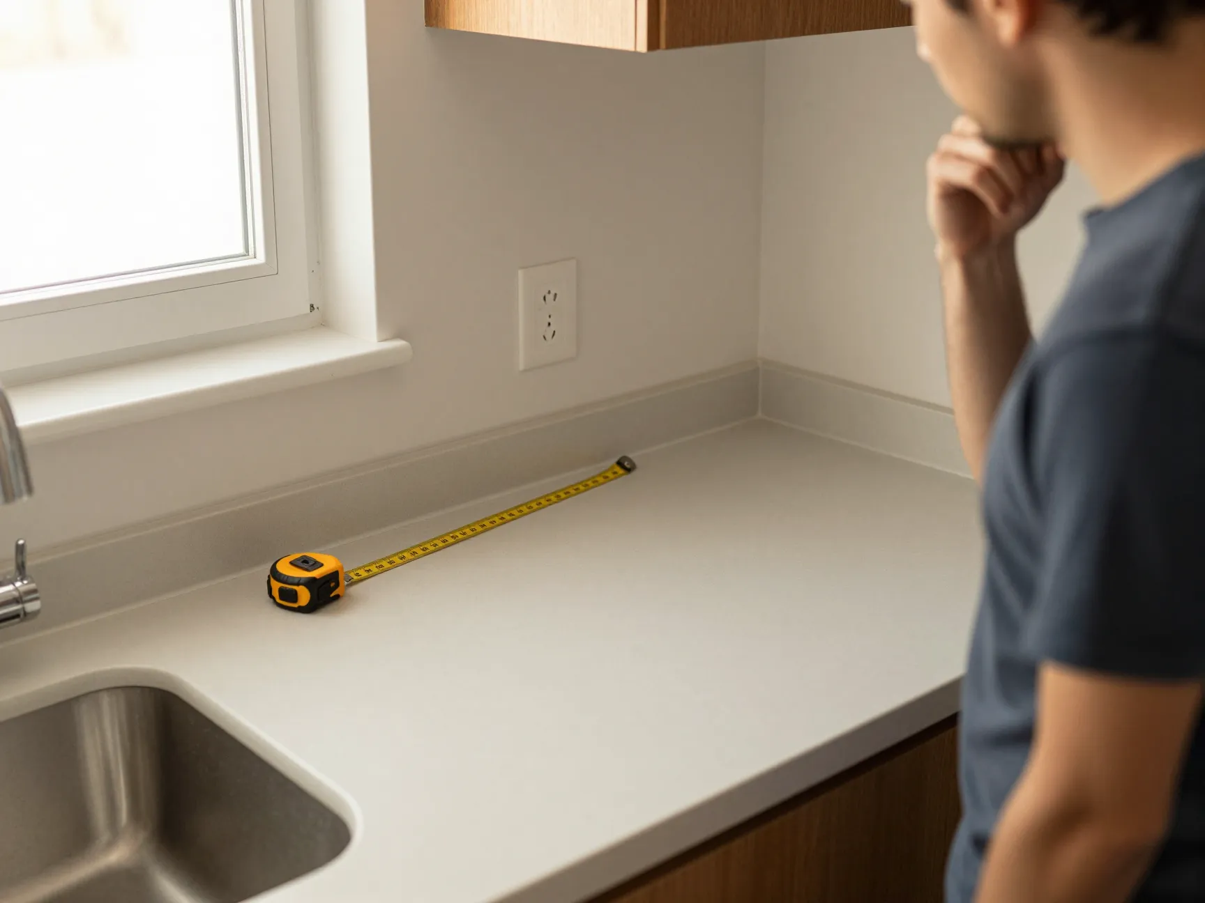 Kitchen counter corner coffee station assessment scene