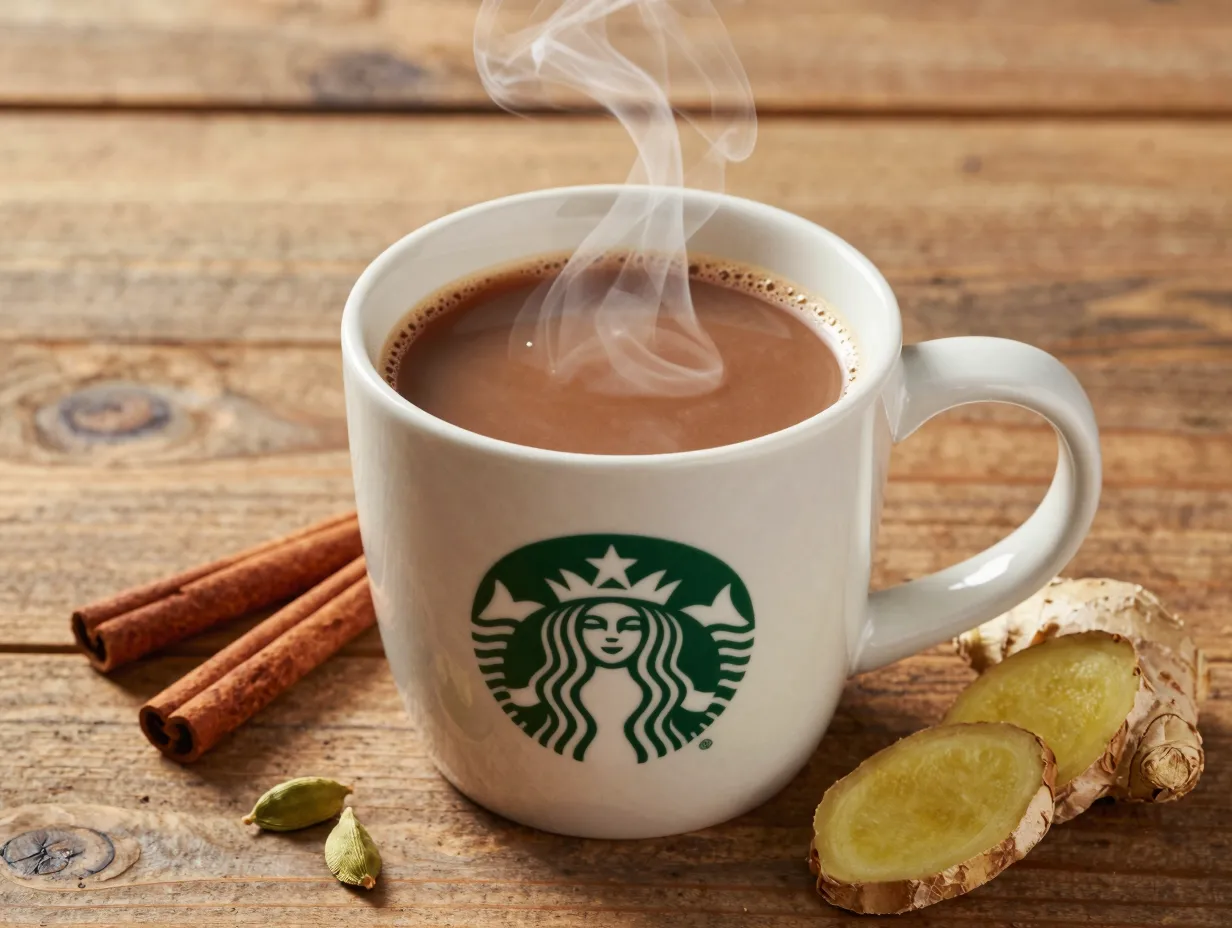 Classic hot chai latte no water whole milk custom order