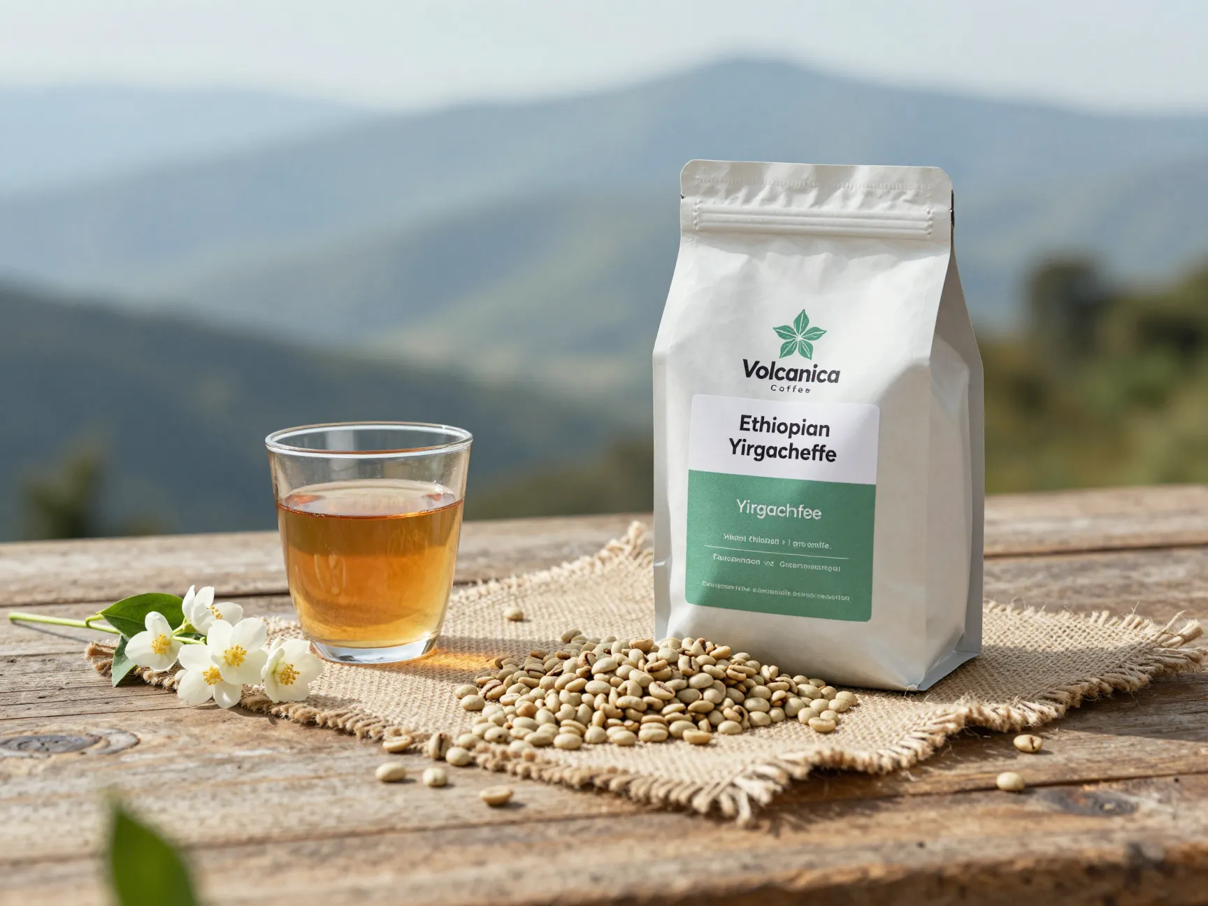 Volcanica ethiopian yirgacheffe single origin beans mountain floral cup