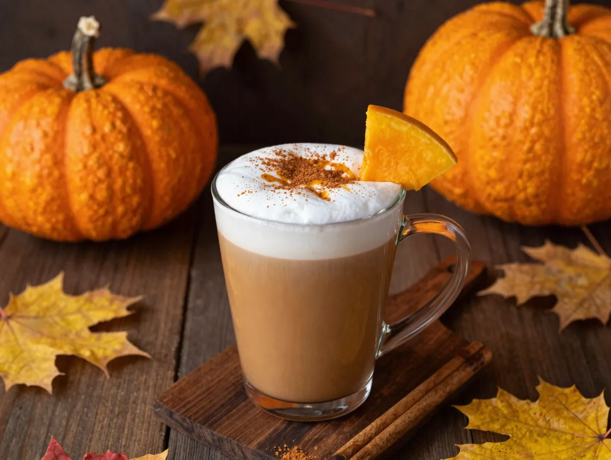 Pumpkin spice chai latte with equal pumps seasonal fall