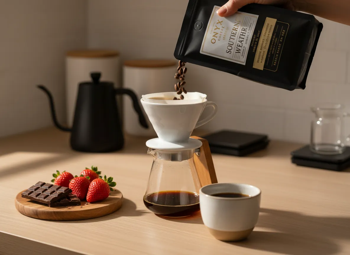 Onyx coffee lab southern weather artisanal bag strawberry milk chocolate