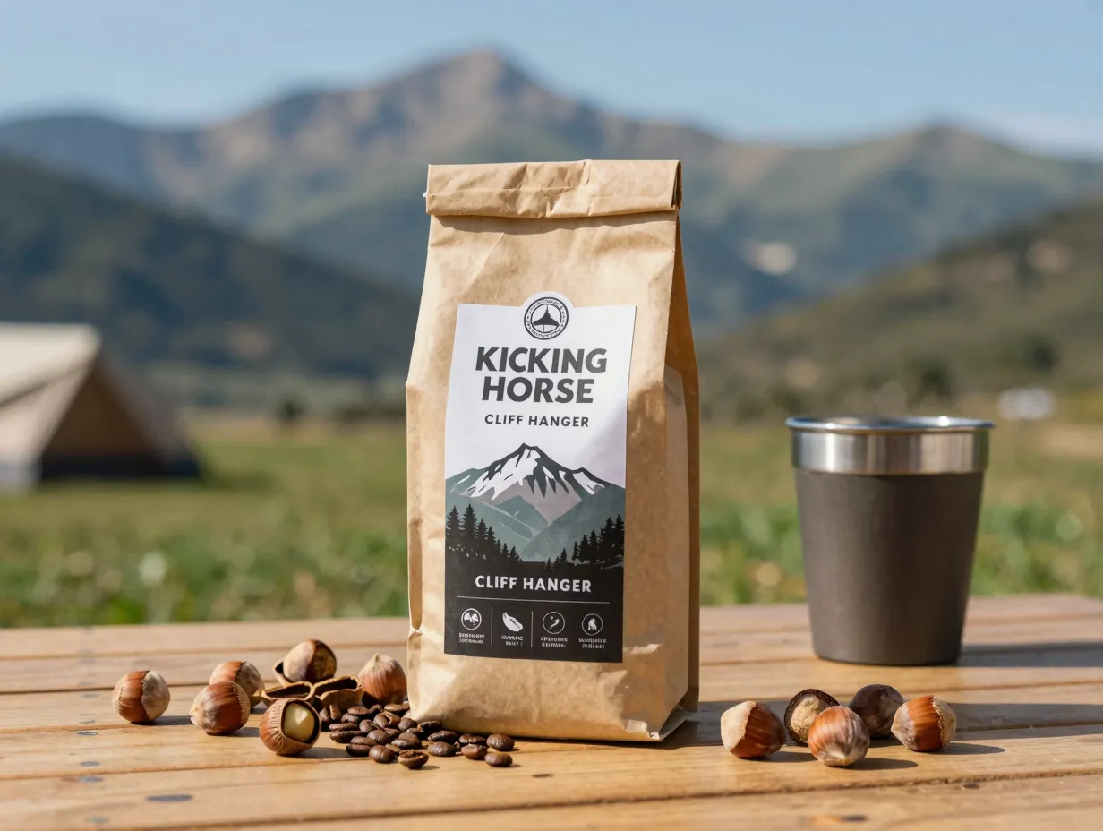 Kicking horse cliff hanger organic fair trade bag hazelnut mountains