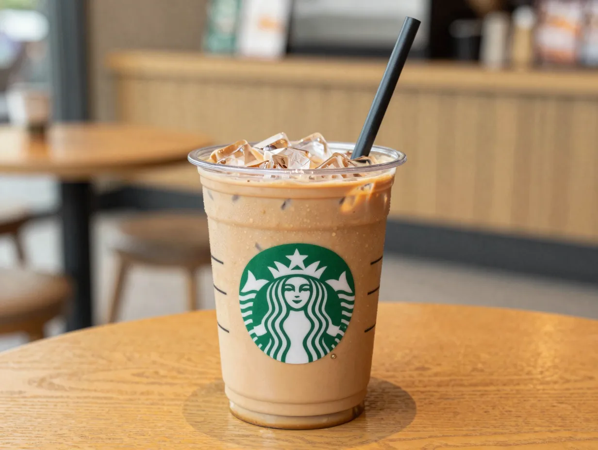 Starbucks iced chai tea latte with almond milk and ice