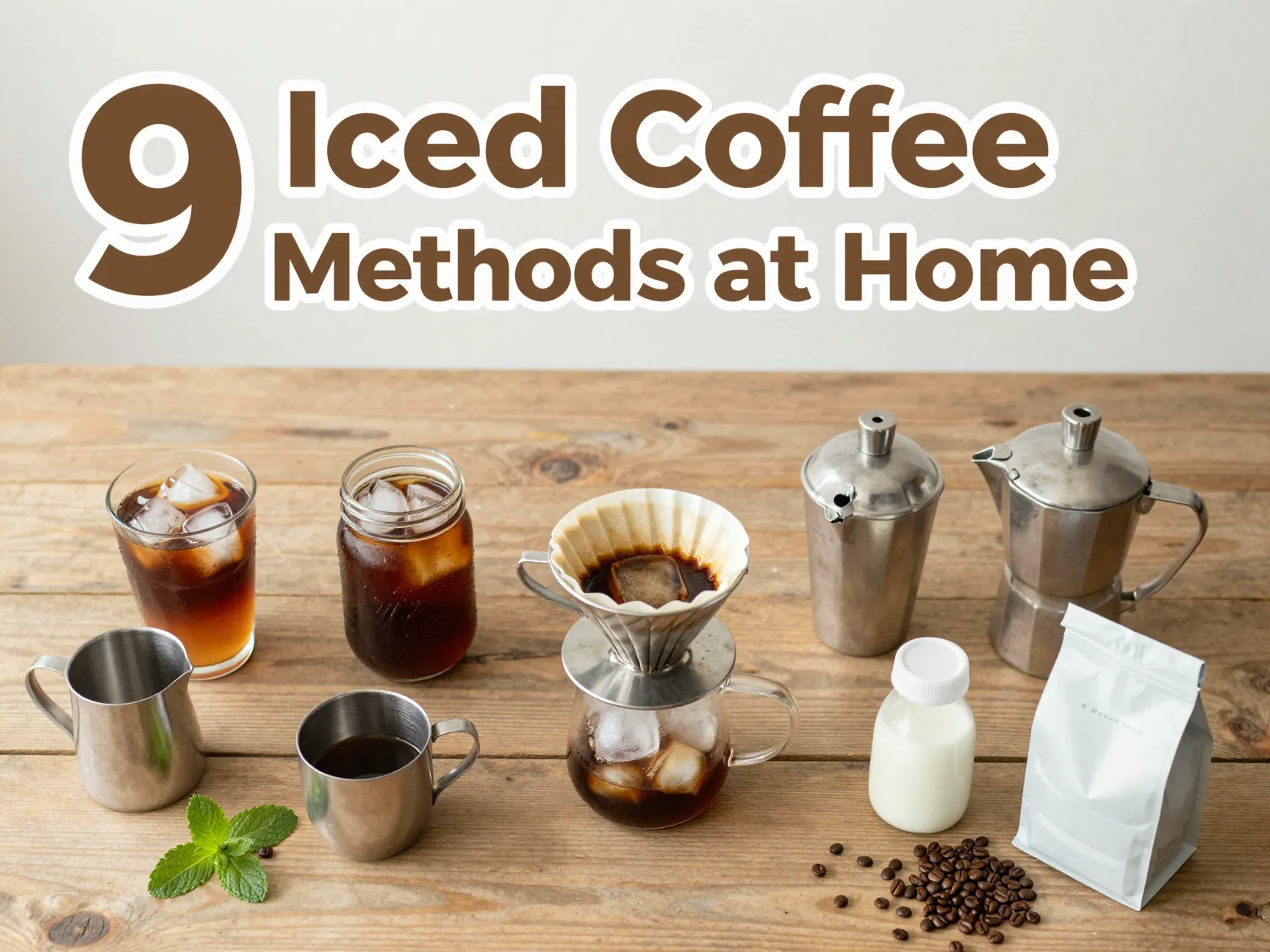 Cold brew mason jar pour over phin shaker moka pot home bar