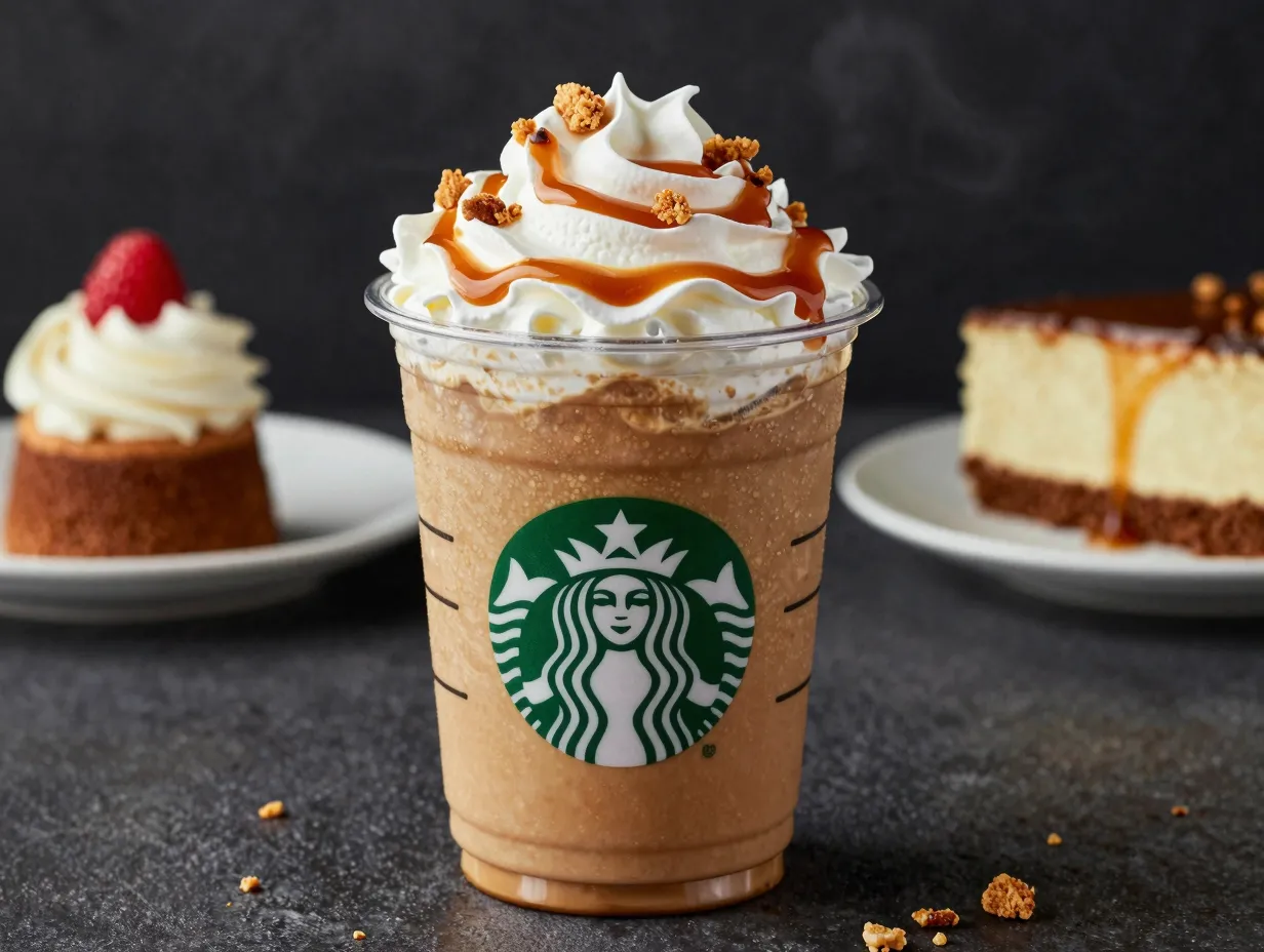 Caramel brulée latte seasonal winter rich crème brûlée flavor starbucks