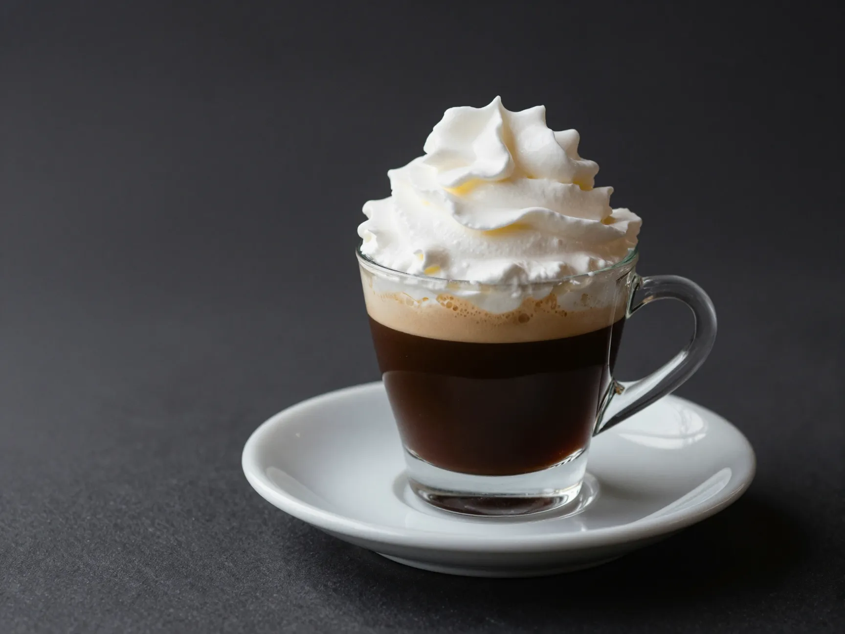 Espresso con panna whipped cream demitasse cup