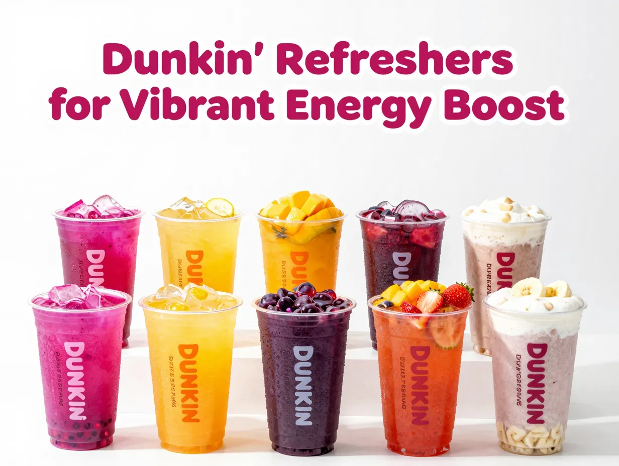 Strawberry mango berry acai banana daydream refreshers dunkin zero arrangement