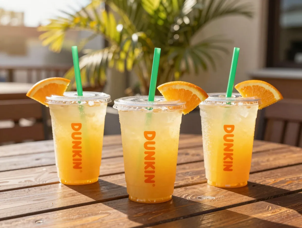 Mango pineapple lemonade refresher yellow orange tropical citrus drink