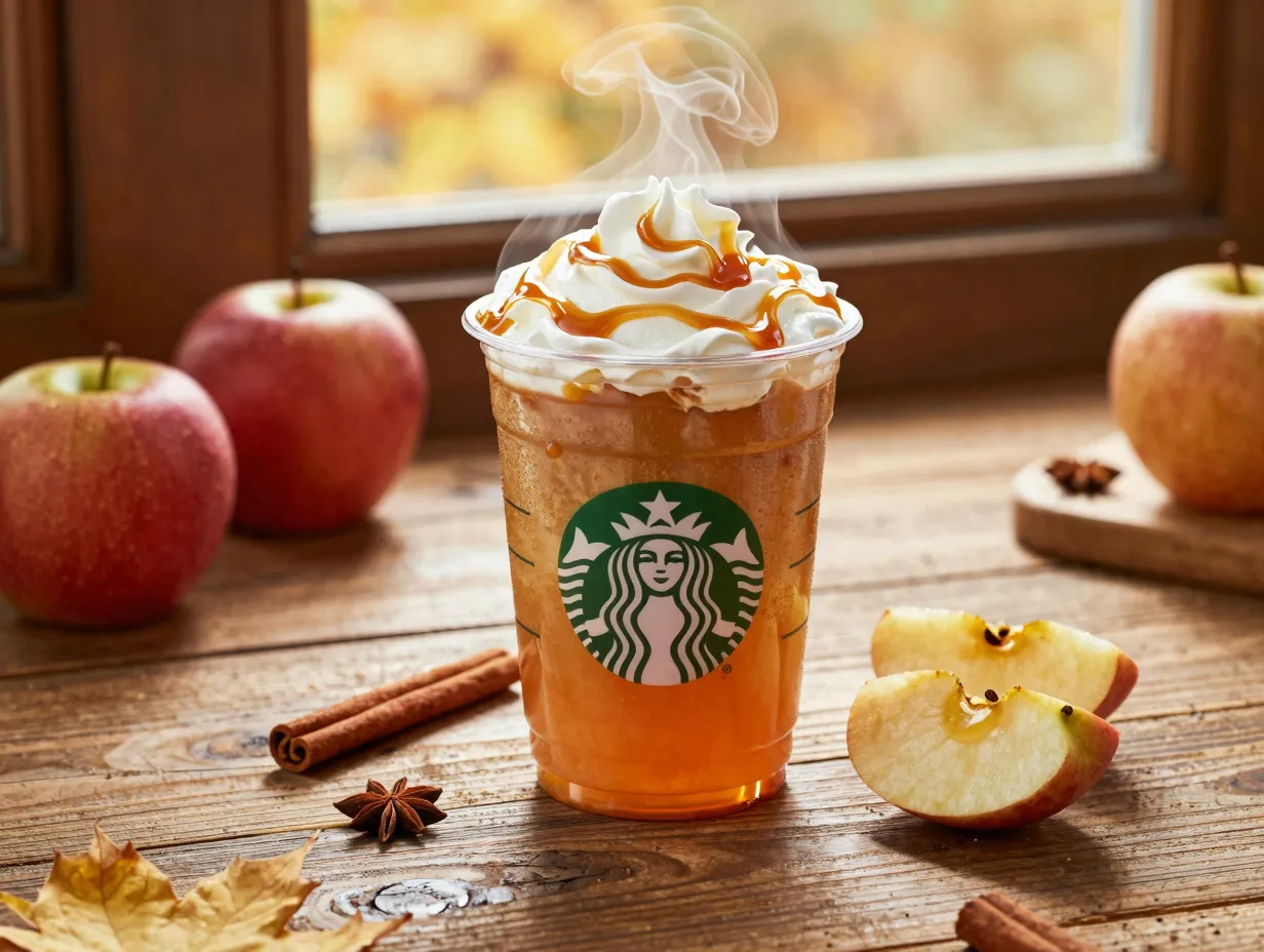Caramel apple spice autumn cup warm apple cider comforting