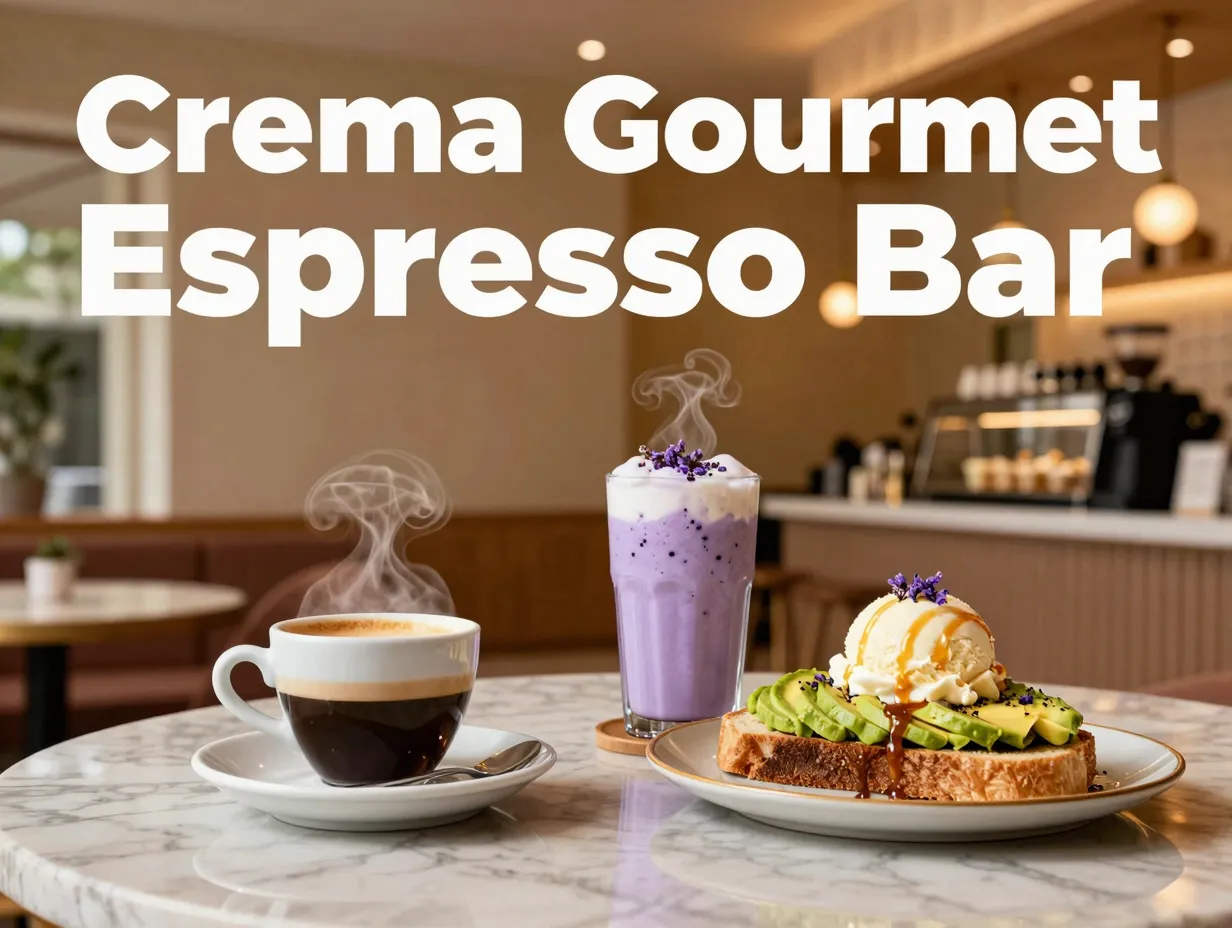 Crema illy espresso lavender latte affogato miami gourmet coffee bar