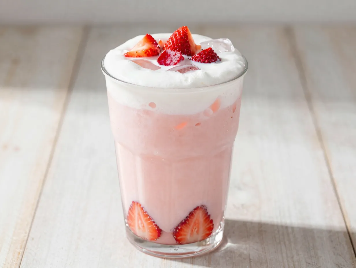 Original pink drink coconut milk freeze dried strawberries venti cup