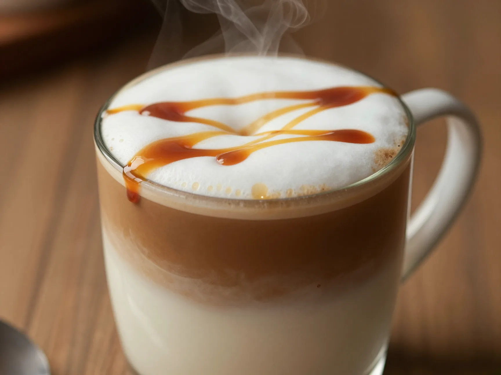 Chocolate mousse macchiato with white mocha integrated syrup base