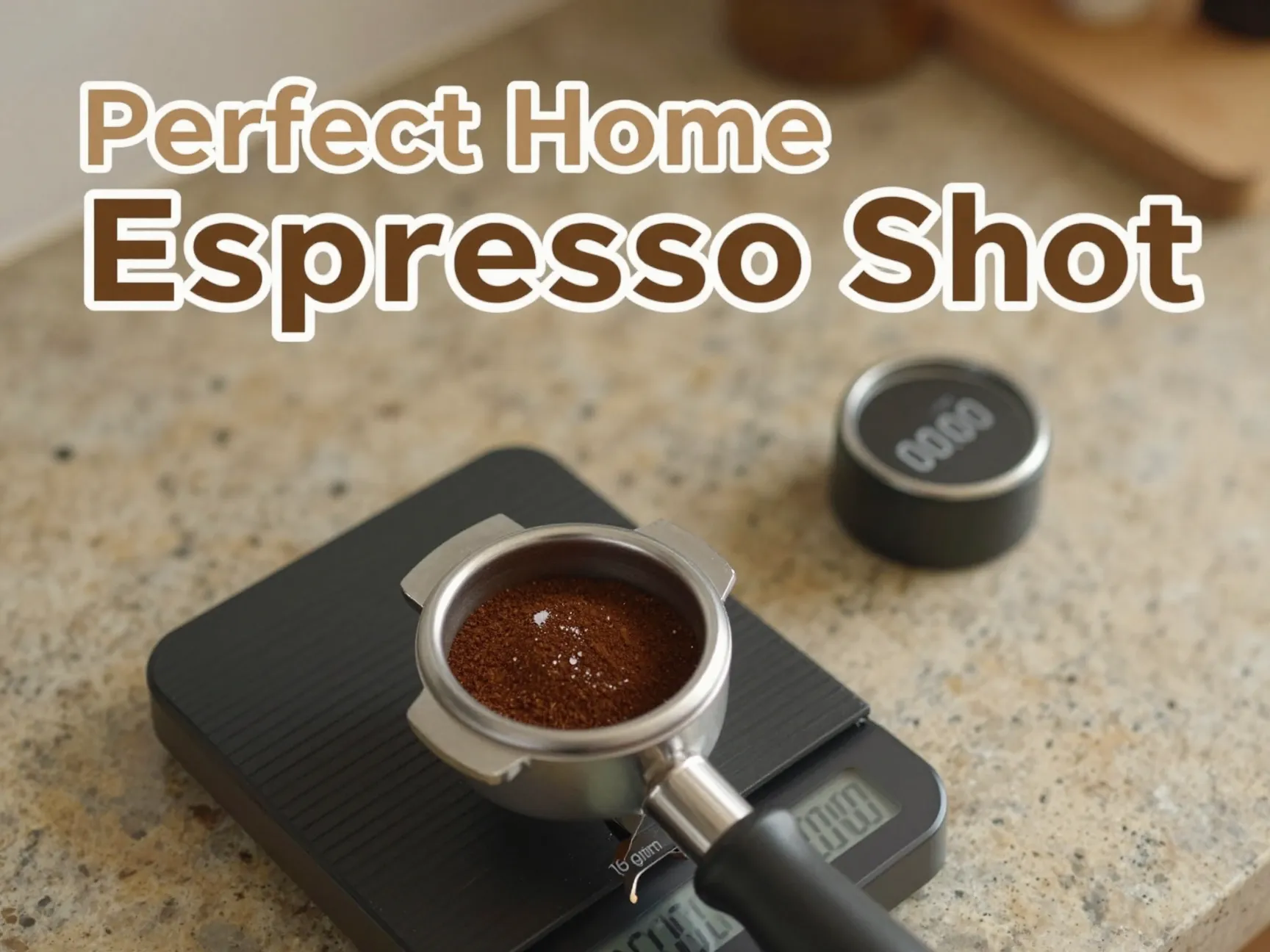 Home espresso scale portafilter table salt timer minimalist