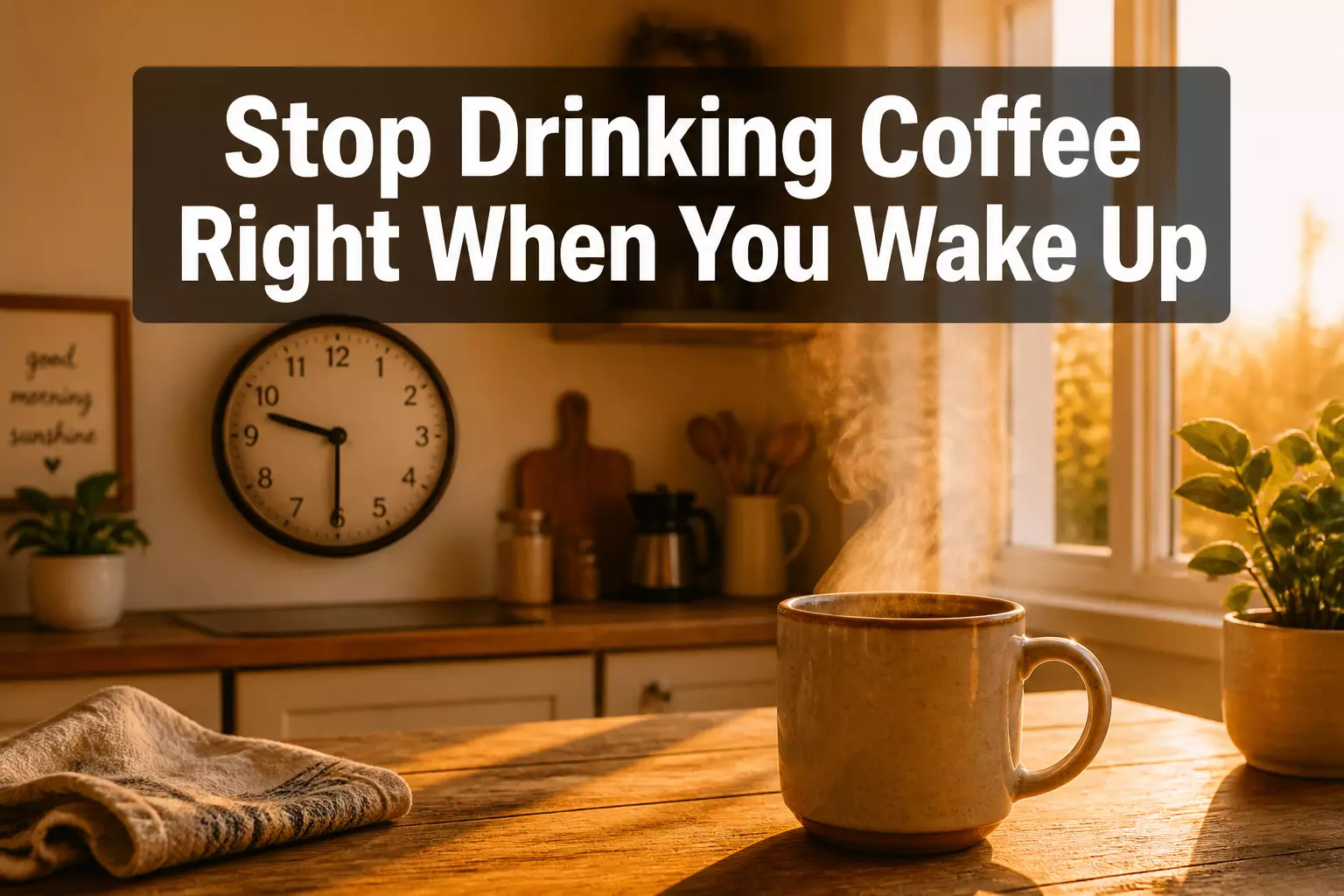 Stop drinking coffee right when waking