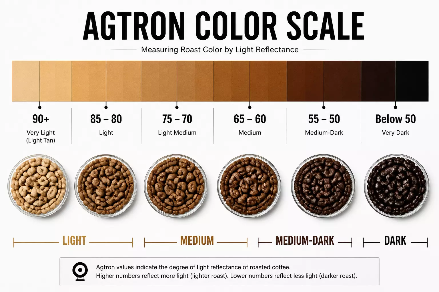 Agtron scale coffee roast levels