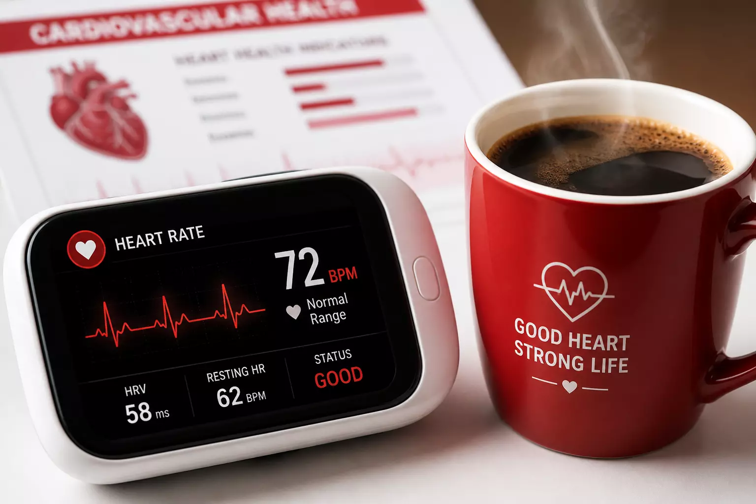 Heart data coffee timing healthy morning ritual