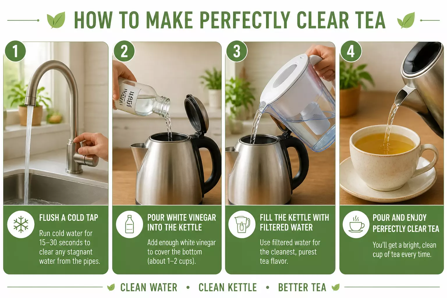 Descaling kettle vinegar filter better tea guide