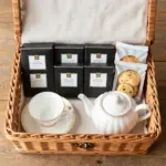 8 All-Inclusive Tea Set in Basket Kits for Easy Gifting