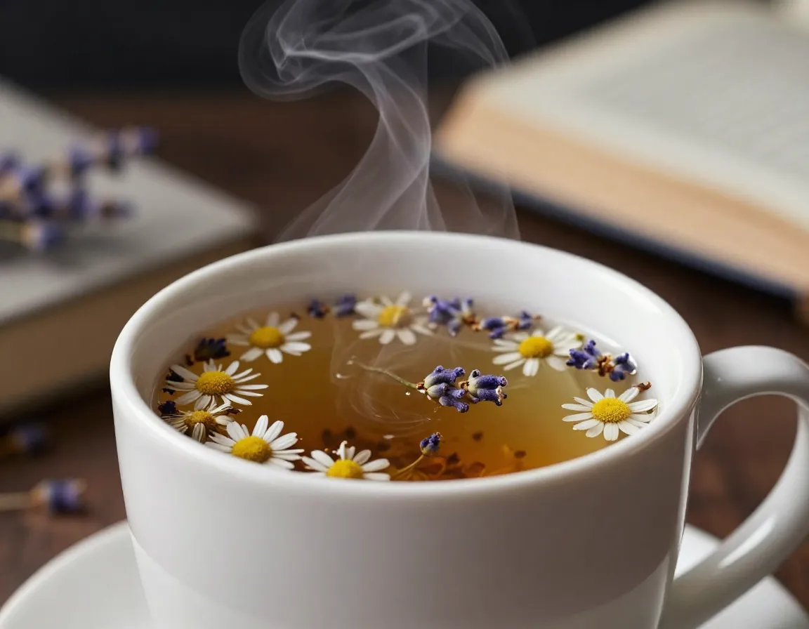 Read more about the article 8 Soothing Benefits of Chamomile and Lavender Tea for Sleep & Stress
