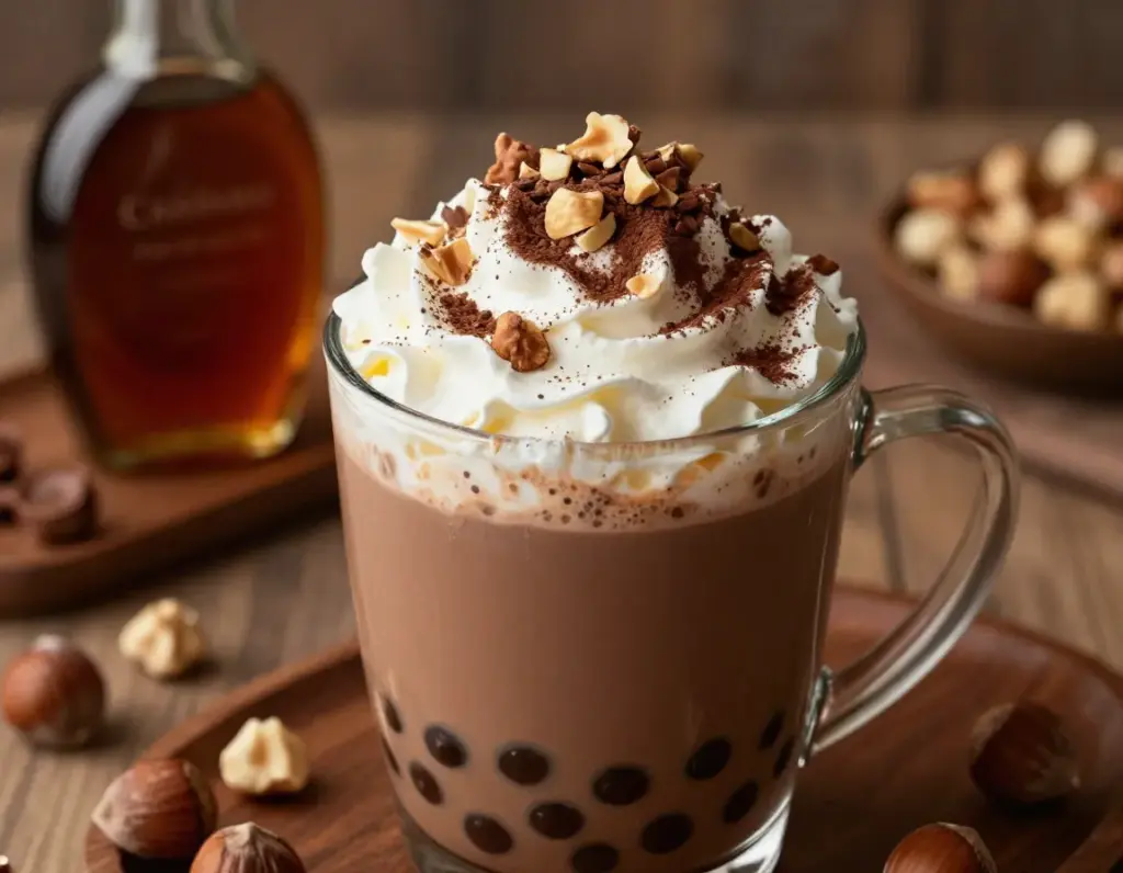 Prebitoic fiber chocolate hazelnut boba